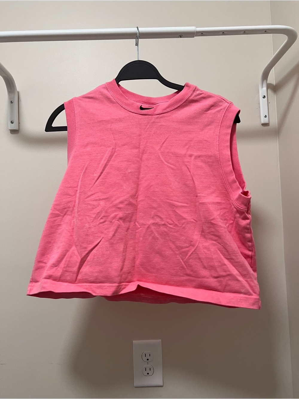 Nike Pink Sleeveless Crop Muscle Tee